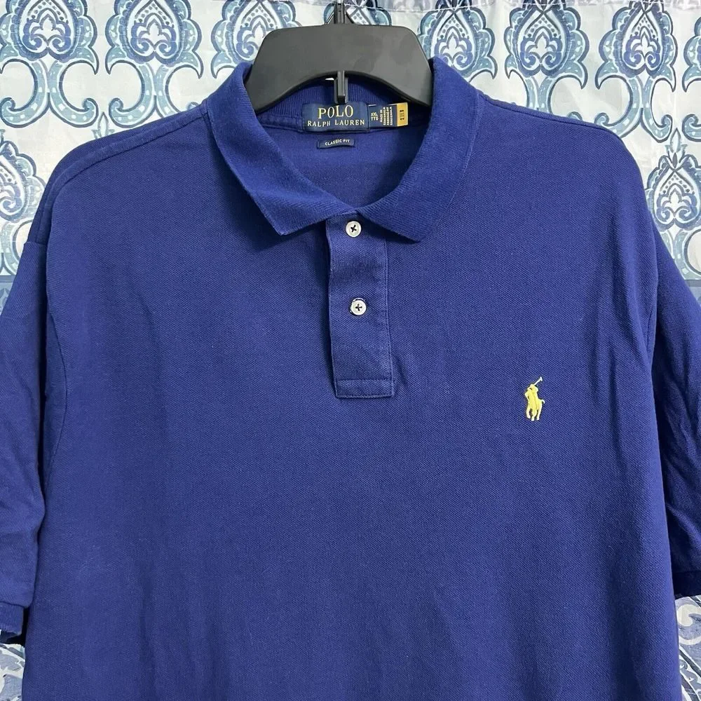 Lot Of 2 Polo Ralph Lauren Polo Shirt Mens 2XL Classic Fit Short Sleeve Pony
